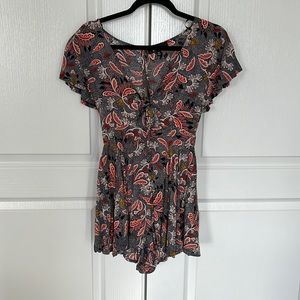 Multicolored romper dress